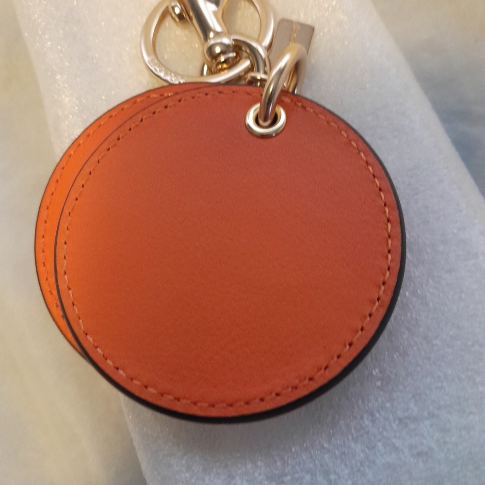 New Coach Tote Charm/Mirror In Orange Color NWT - Picture 6 of 7